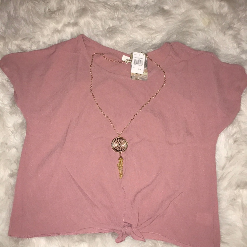 Tie front blouse